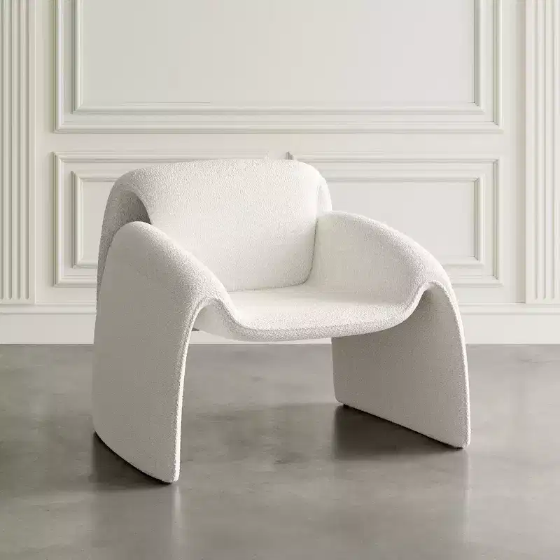Jofran,Dolce Mid-Century Modern Bent Angle Upholstered Accent Chair