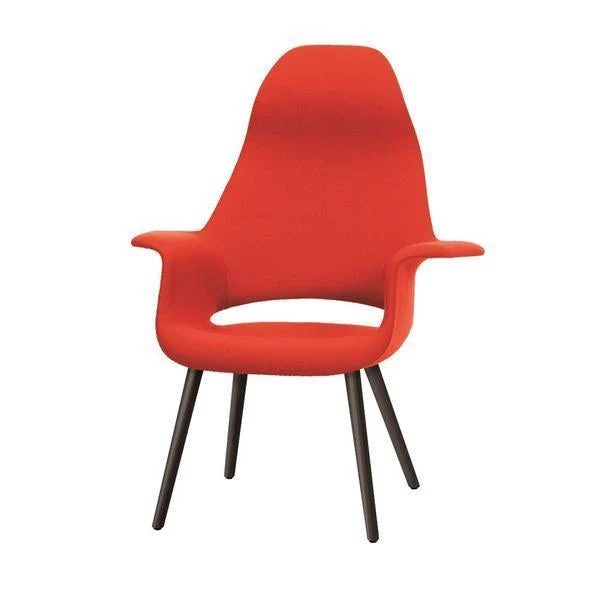 Mid-Century Molded Shell Highback Lounge Chair with Sculptural Organic Form for Living Room