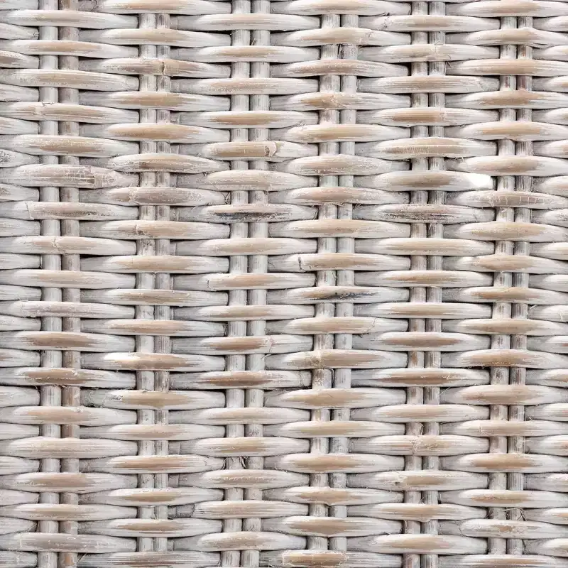 Trianna Rattan and Wood Dining Chair White/Brown - bali & pari: Indonesian Crafted, No Assembly Required