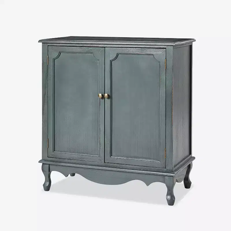 34Tall-2 Door Farmhouse Style Accent Cabinet with Adjustable Legs