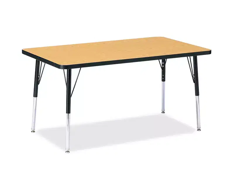 Jonti-Craft Berries Adult Height Color Top Rectangle Table (30 x 48) in Blue