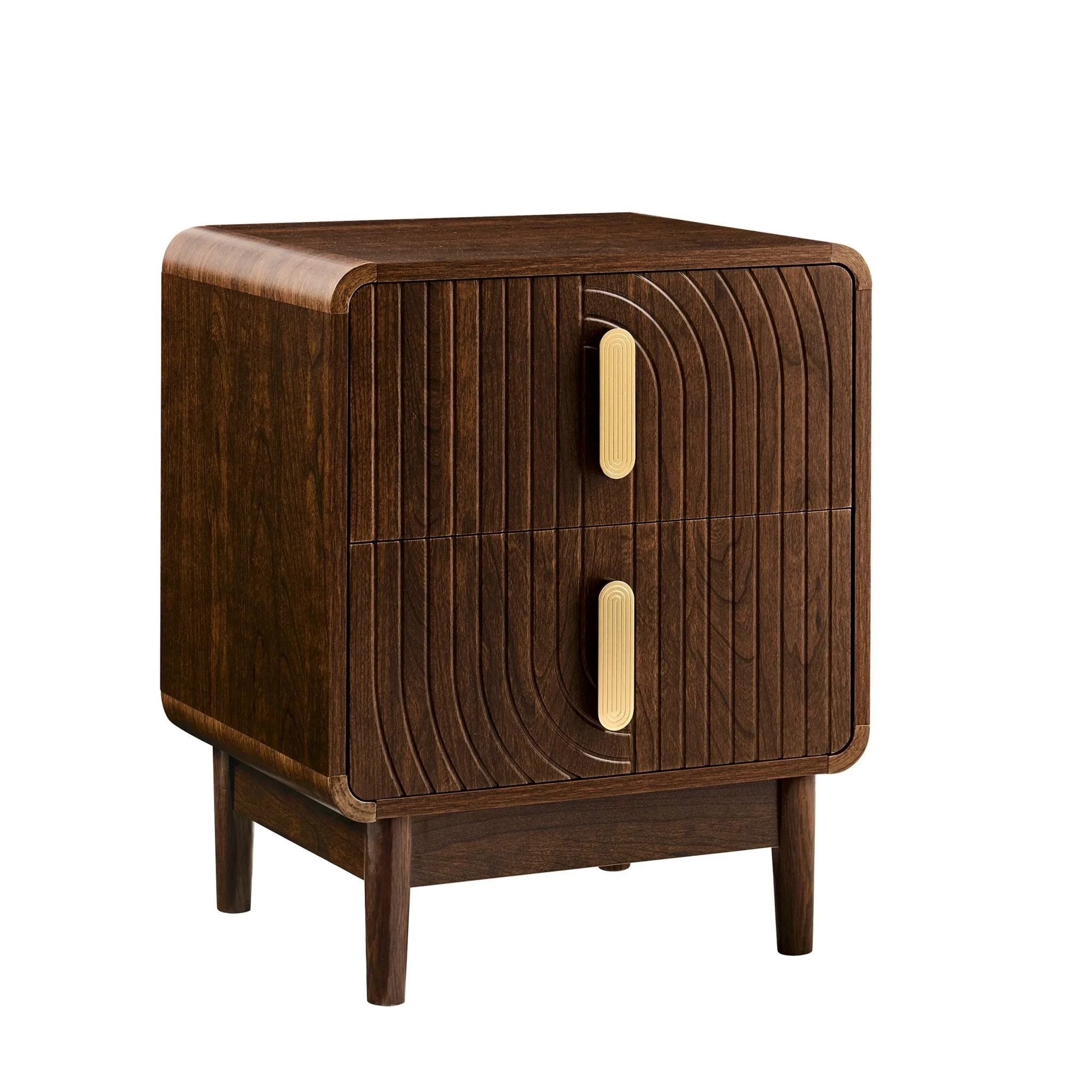 2 Drawer Bedside Table - Walnut