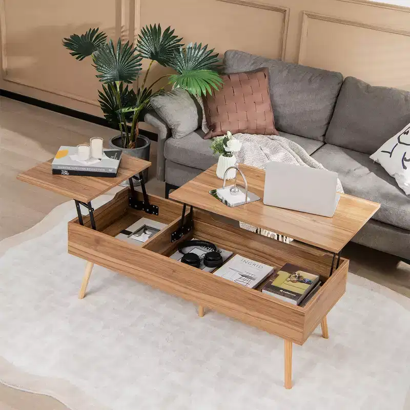 47 Lift Top Coffee Table Central Table with Hidden Compartments for Living Room