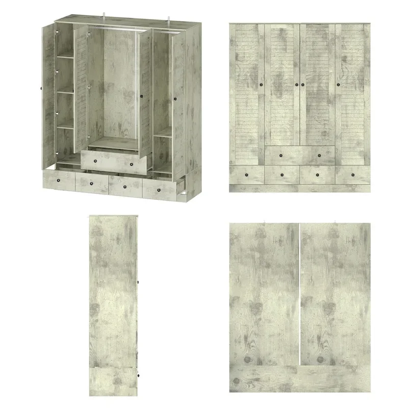 Bedroom Armoire Closet Armoire Wardrobe Closet Clothing Rod Drawer