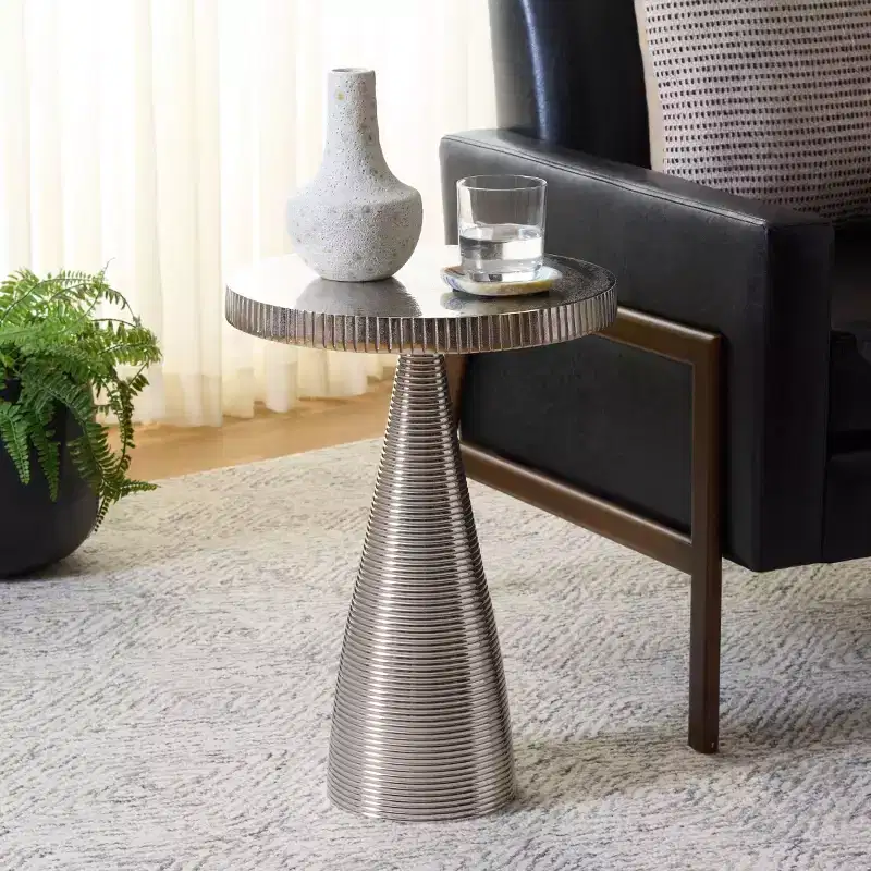 Champeaux Round Accent Table - FOX5527 - Safavieh Couture