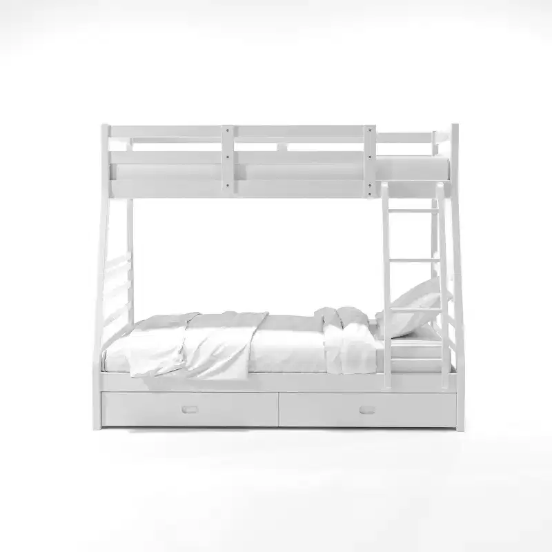Twin Over Full Kids' Emma Bunk Bed White - ioHOMES