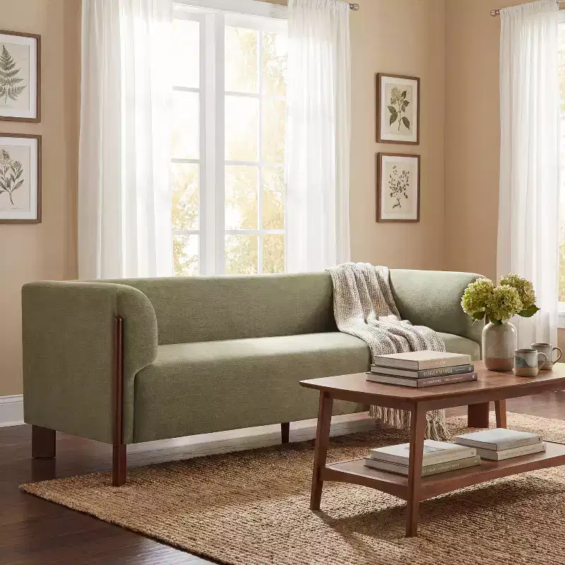 Christopher Knight Home Patcharee Modern 80 3-Seater Wooden Upholstered Sofa