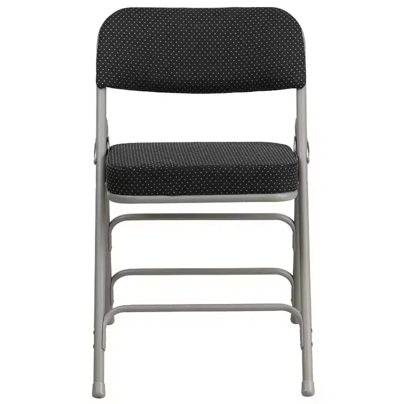 Flash Furniture 2 Pack HERCULES Series Premium Curved Triple Braced & Hinged Fabric Upholstered Metal Folding Chair
