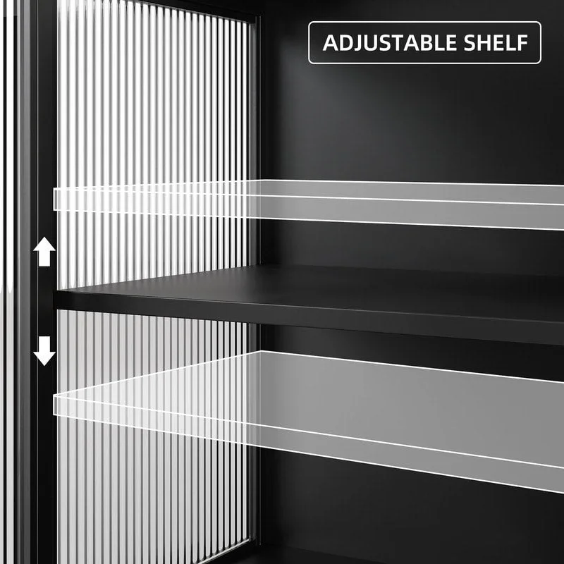 Glass side cabinet