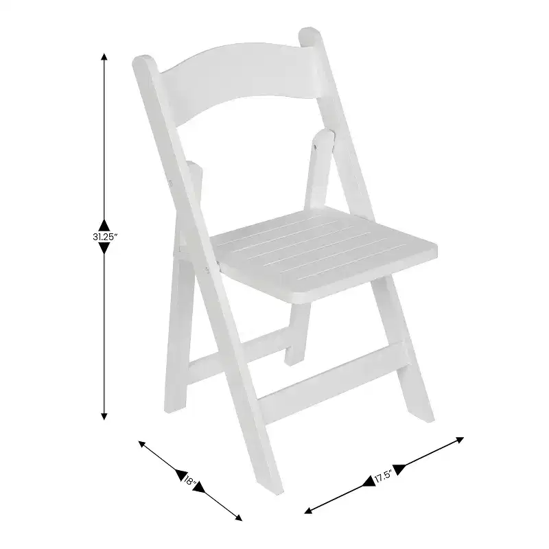 Early American Wood / Oak / White Solid Wood Folding Dining Chair – Seats 1