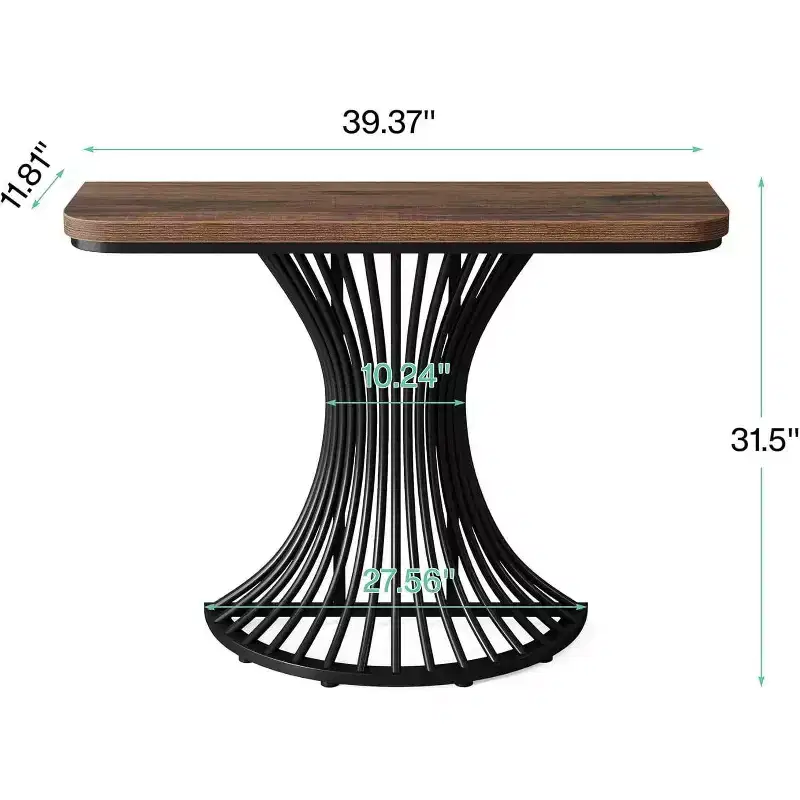 Console Table Accent Table Brown/Black