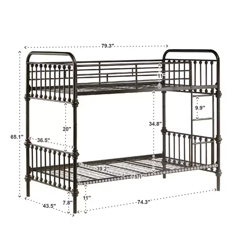 Laroche Bunk Bed - Black - iNSPIRE Q