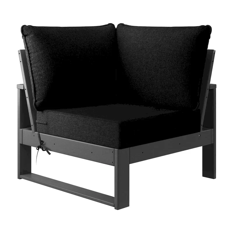 Polytrends Endless Patio 5-Piece Deep Seating Set with Ottoman with Gray Frame