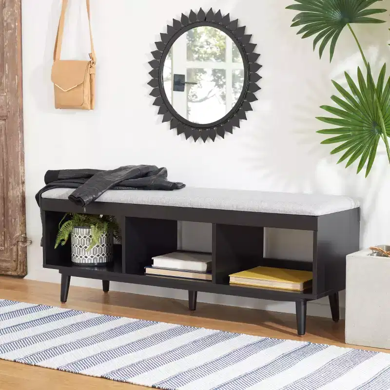 Cricket Open Shelf Bench With Cushion - BCH5000 - Safavieh