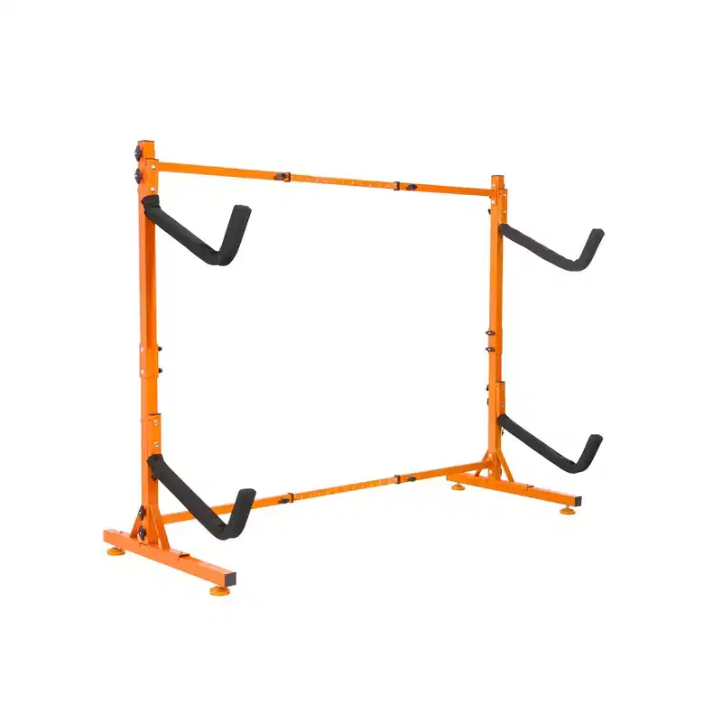 VEVOR Freestanding Kayak Storage Rack, Kayak Stand for 2 Kayak Canoe Paddleboard with Padded Arms and Adjustable Width, 175LBS Max Load