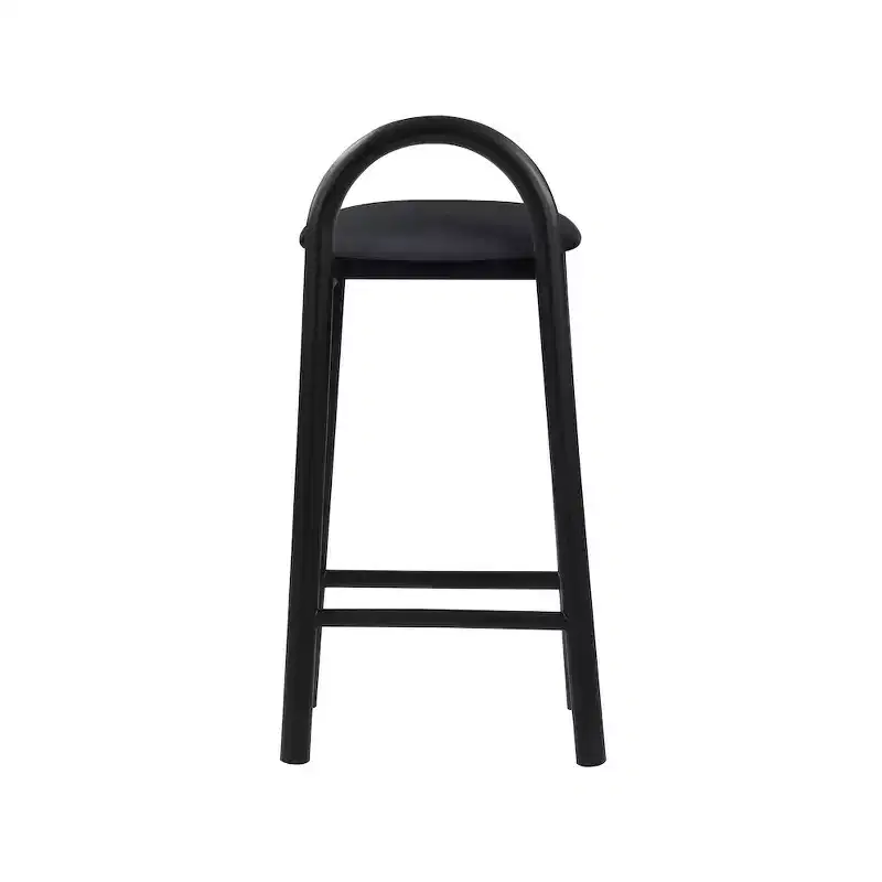 Meridian Furniture,Calvin Black Vegan Leather Stool