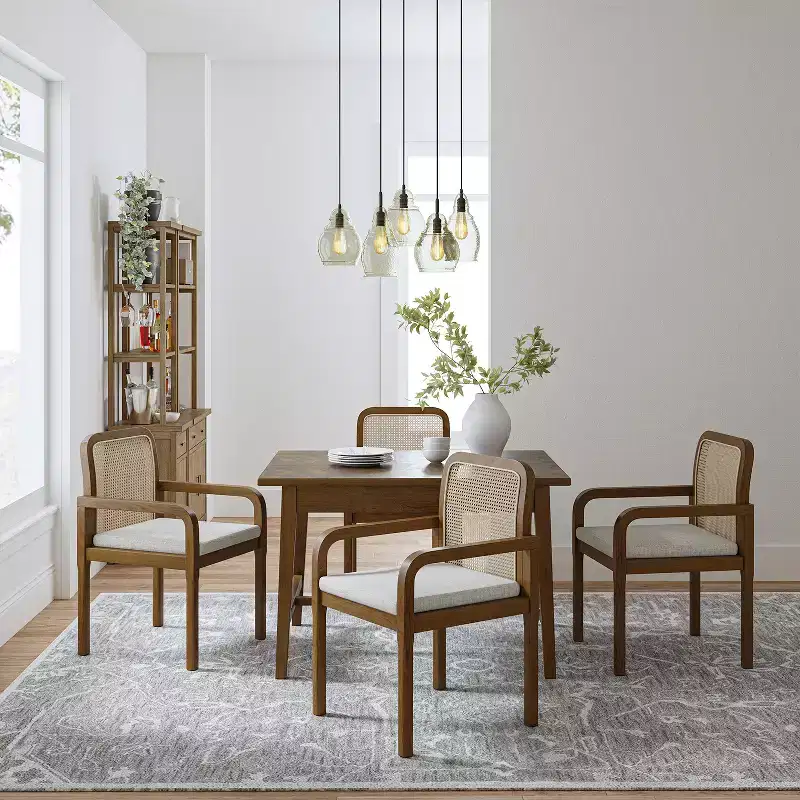 Hieromymus Modern Ratten Dining Chair with Removable Cushion Set of 2|HULALA HOME