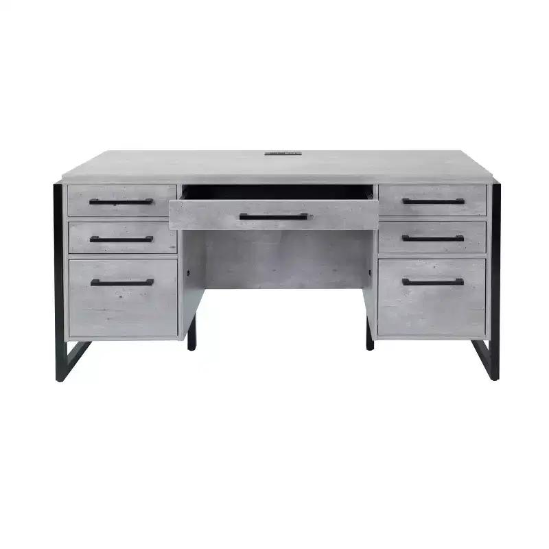 Mason Modern Wood Laminate Office Desk with Drawers - Martin Furniture