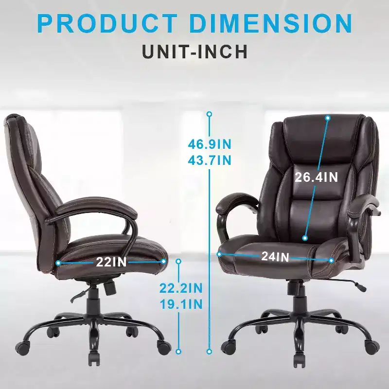 BestMassage Big and Tall Office Chair 500lbs Computer Chair Desk Chair