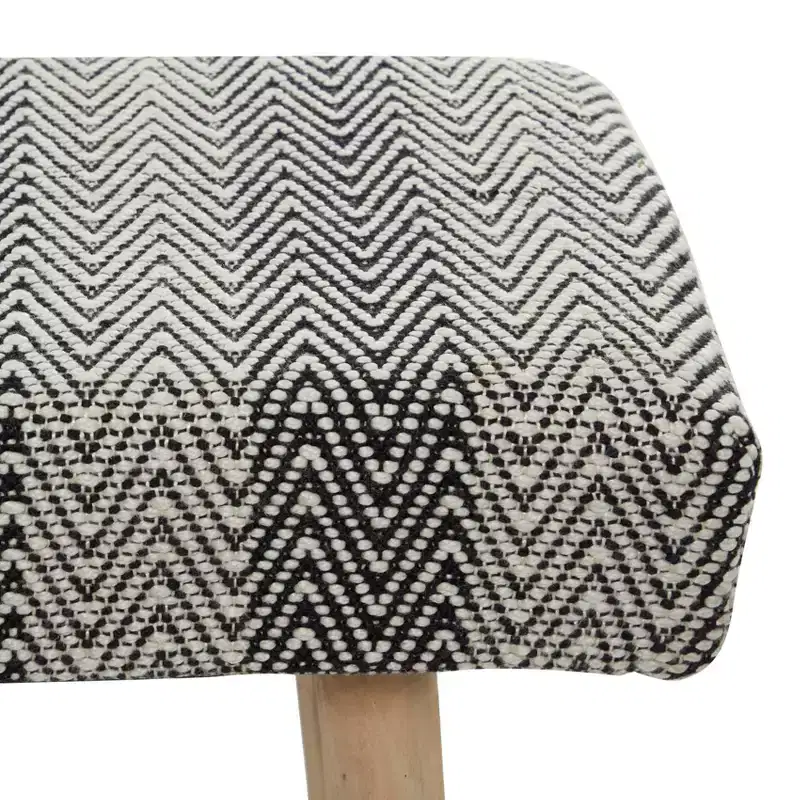 Bohemian Wood Cotton Upholstered Bench - Olivia & May