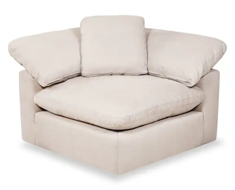 versatile 43 Fabric Corner Chair with Reversible Cushions - Linen Beige