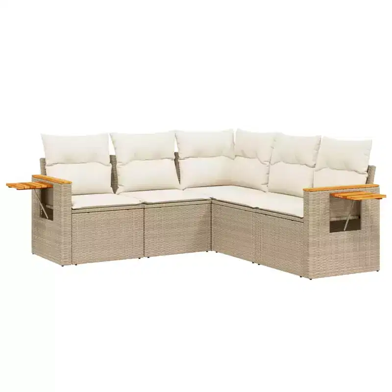 vidaXL Contemporary Outdoor Sofa Set in with Cushions