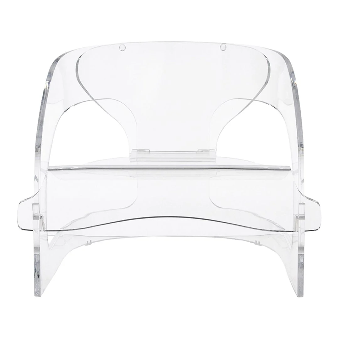 Retro 60s Wooden Lounge Armchair with Sinuous Curving Lines for Living Room
