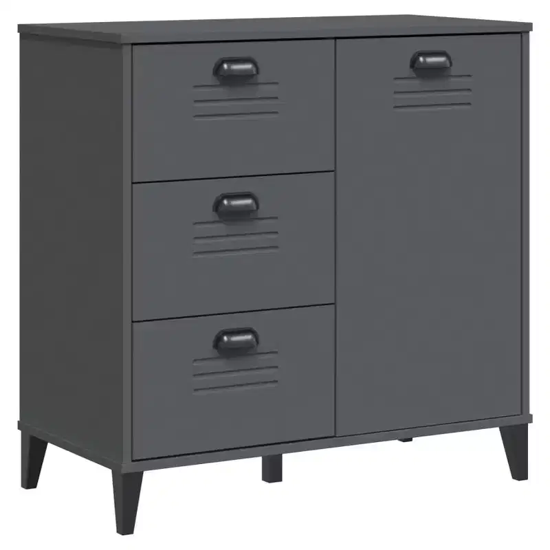 vidaXL Sideboard Storage Side Cabinet Living Room Furniture Solid Wood Pine