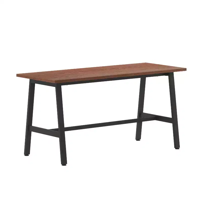 Flash Furniture Redmond Commercial 60x24 Conference Table with 1 Thick Double Sided Laminate Table Top with PVC Edging and Heavy Duty A-Frame Steel Base