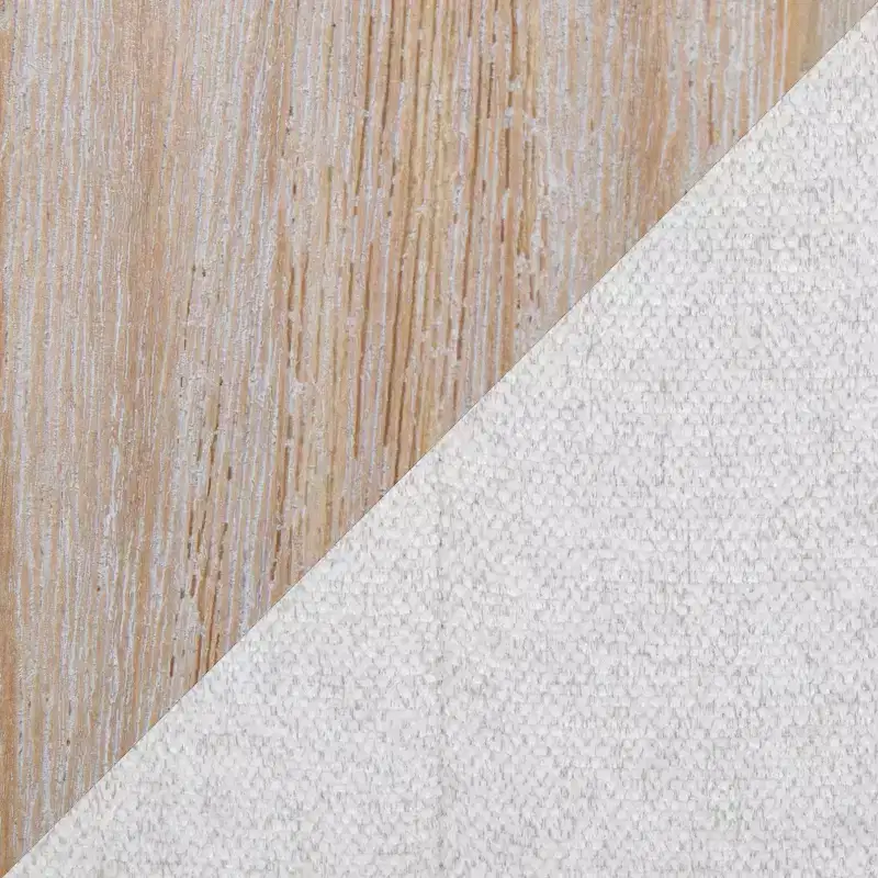 LumiSource Set of 2 Hannah Counter Height Barstools Whitewashed Wood