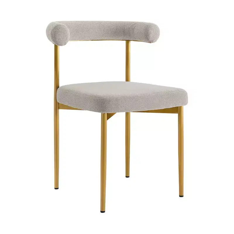 Armen Living,Shannon Dining Chair with Gold Brushed Stainless Steel