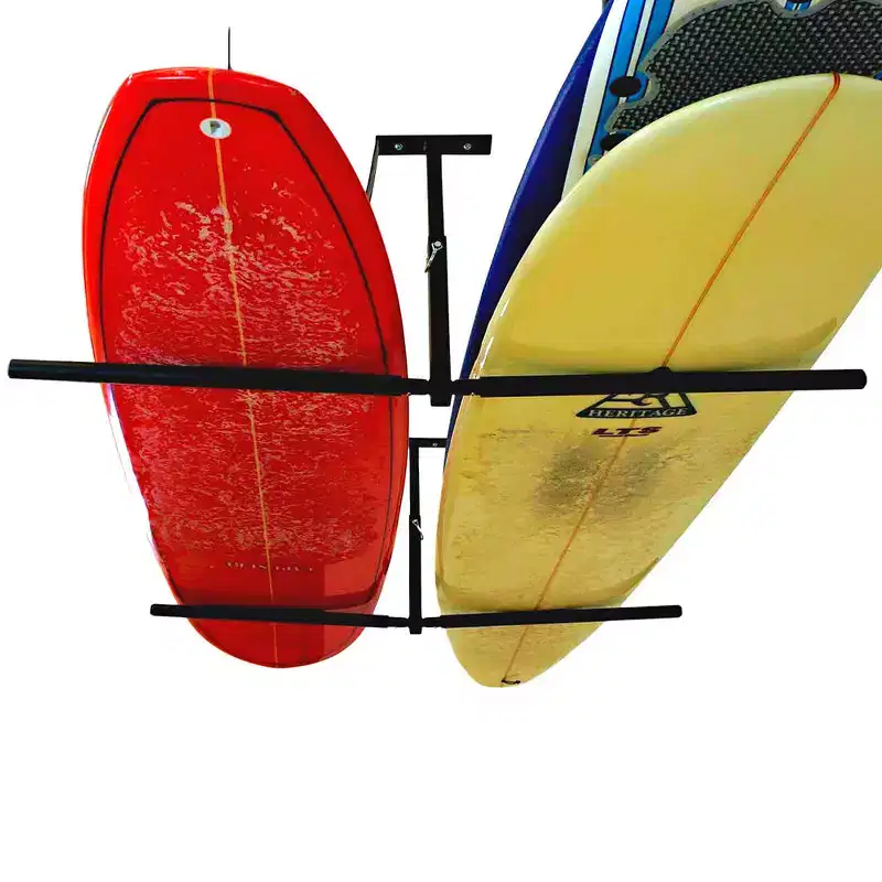 StoreYourBoard Hi-Port 2 Surfboard Adjustable Ceiling Storage Rack | Double | Holds 150 lbs