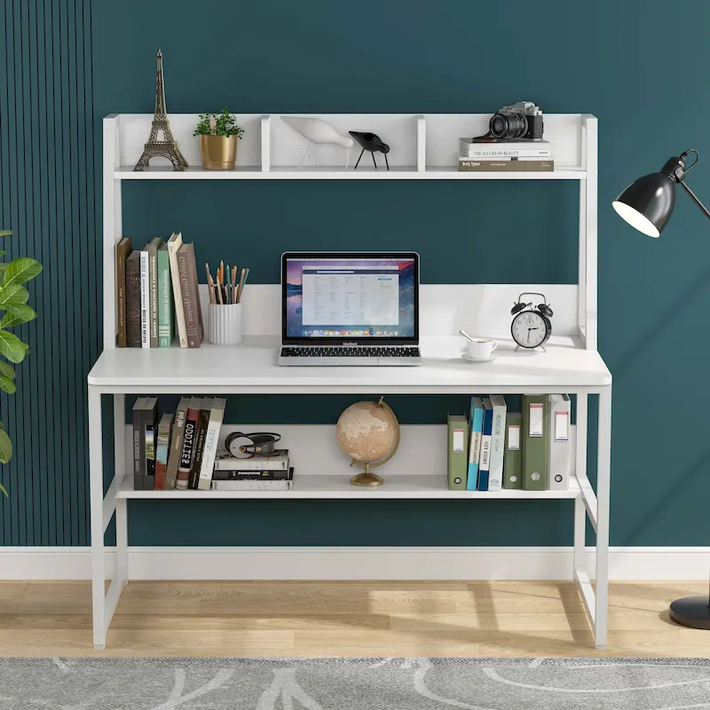 Computer Desk with Hutch and Bookshelf