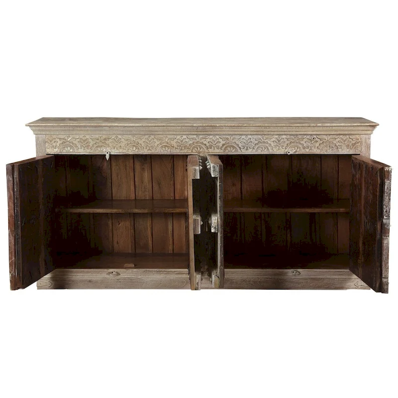 Timbergirl Solid Wood Sideboard Buffet with 4 Doors - 89