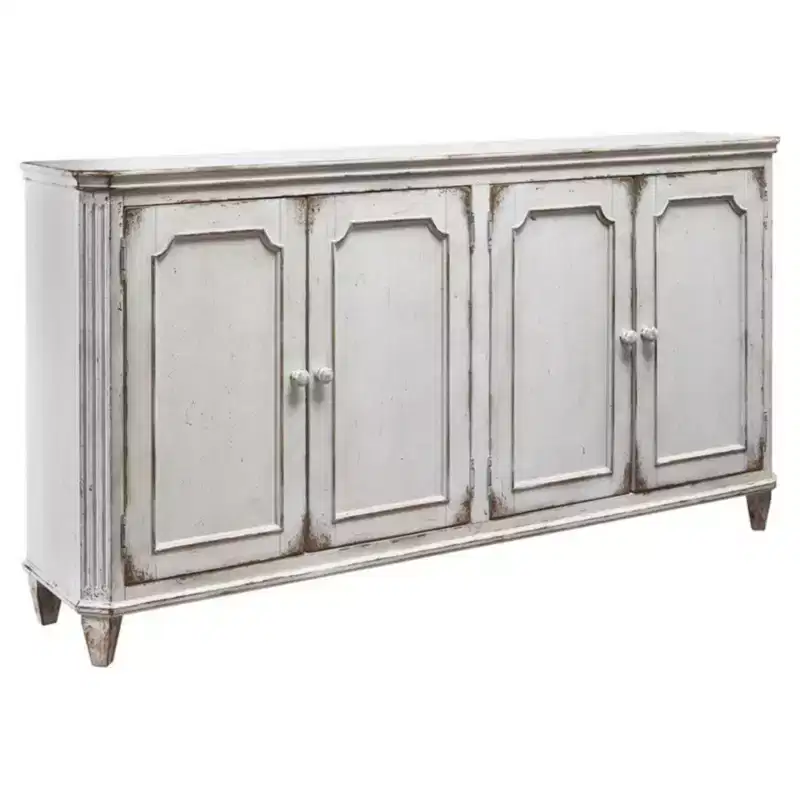 Decorative Storage Cabinets Natura - Signature Design by Ashley: Farmhouse Style Sideboard, Wood Veneer Surface, 4 Doors