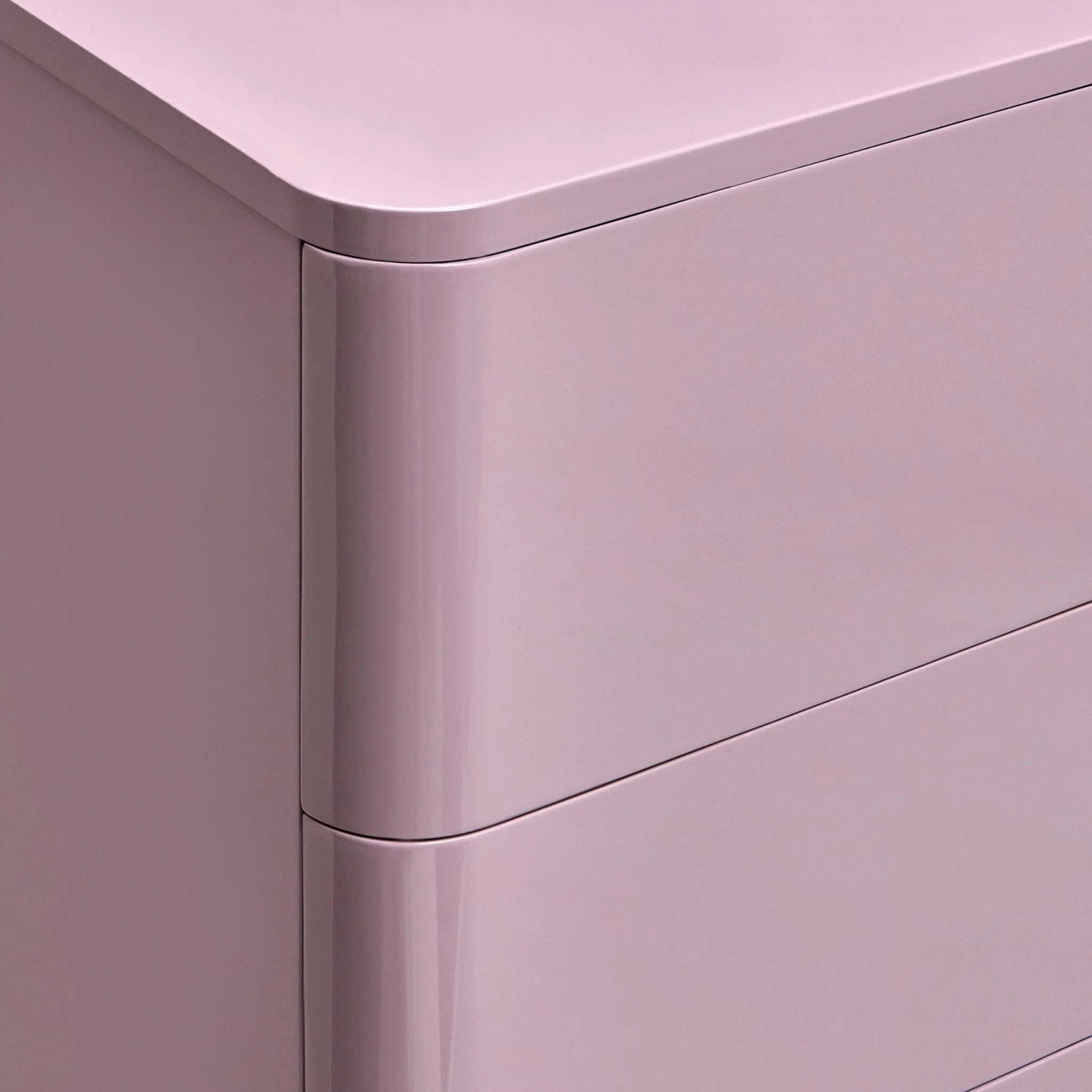 High Gloss 3 Drawer Chest - Violet Ice