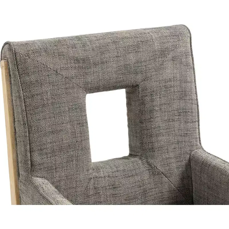 Meridian Furniture,Gwendolyn Linen Textured Fabric Dining Arm Chair