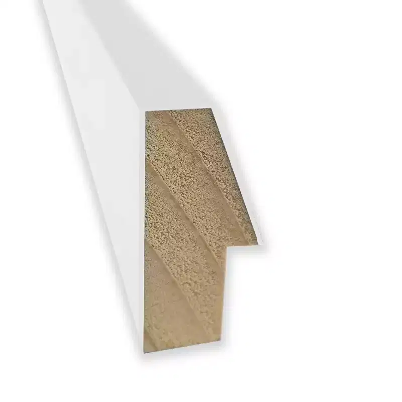19" x 25" Non-Beveled Lucie Wood Bathroom Wall Mirror White - Amanti Art: Modern Rectangular Vanity, Includes Mounting Hardware