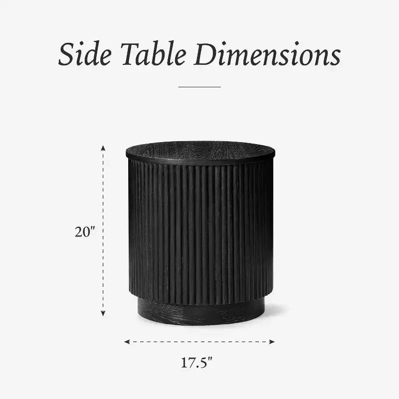 Maven Lane Dallas Modern Round Wooden Side Table 17.5