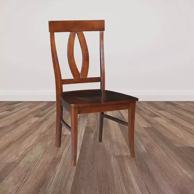 Set of 2   Splat Back Chairs Espresso -