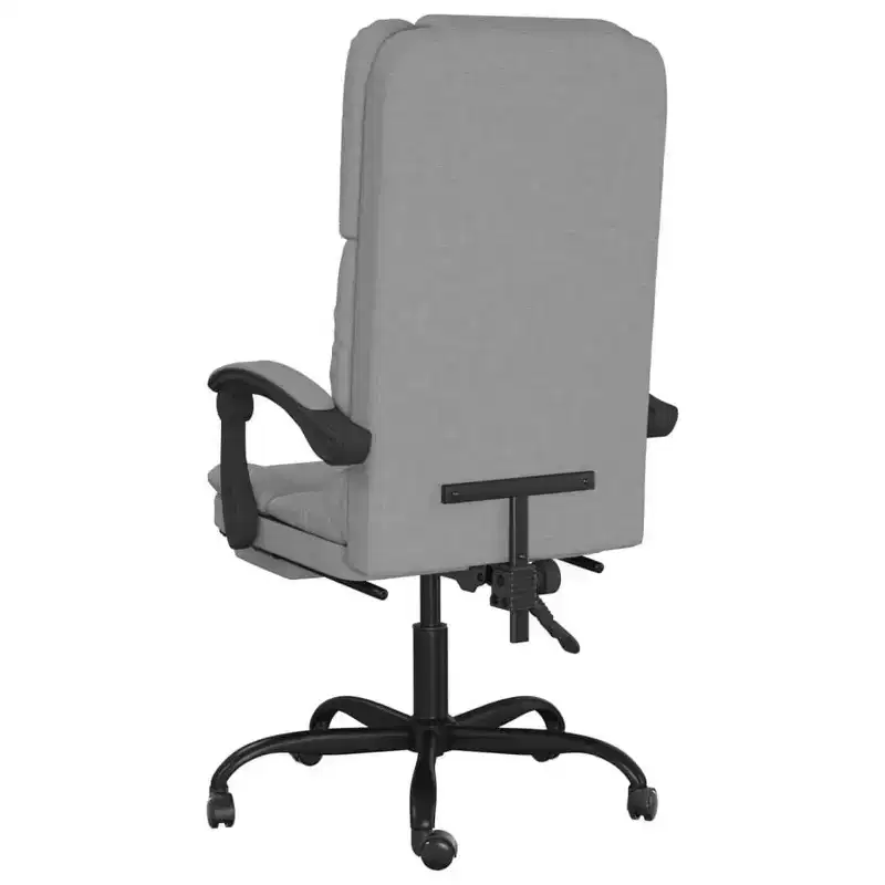 vidaXL Massage Office Chair Light gray Polyester (fabric), Metal, Plywood