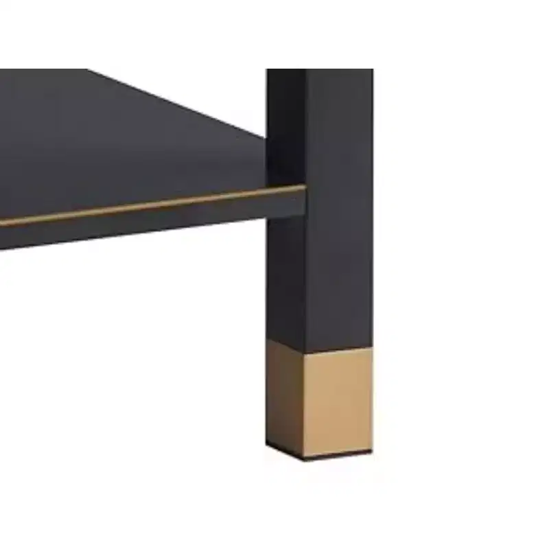 Everett Gold Mesh Glass Coffee Table with Metal Frame