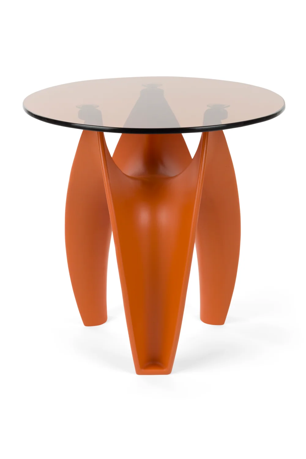 Orange Glass Side Table