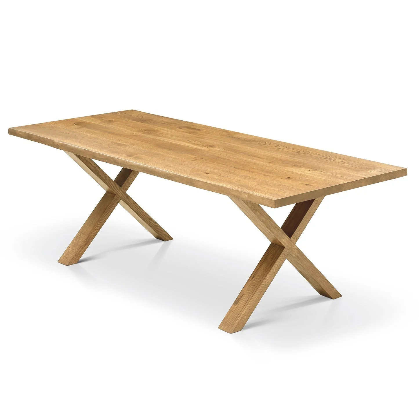 Oak Dining Table - Handcrafted from solid wood - this exquisite large oak dining table is a stunning addition to any home - Its