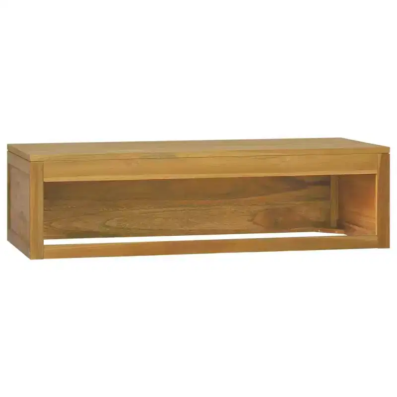 vidaXL Bathroom Cabinet Natural Teak Solid Teak Wood