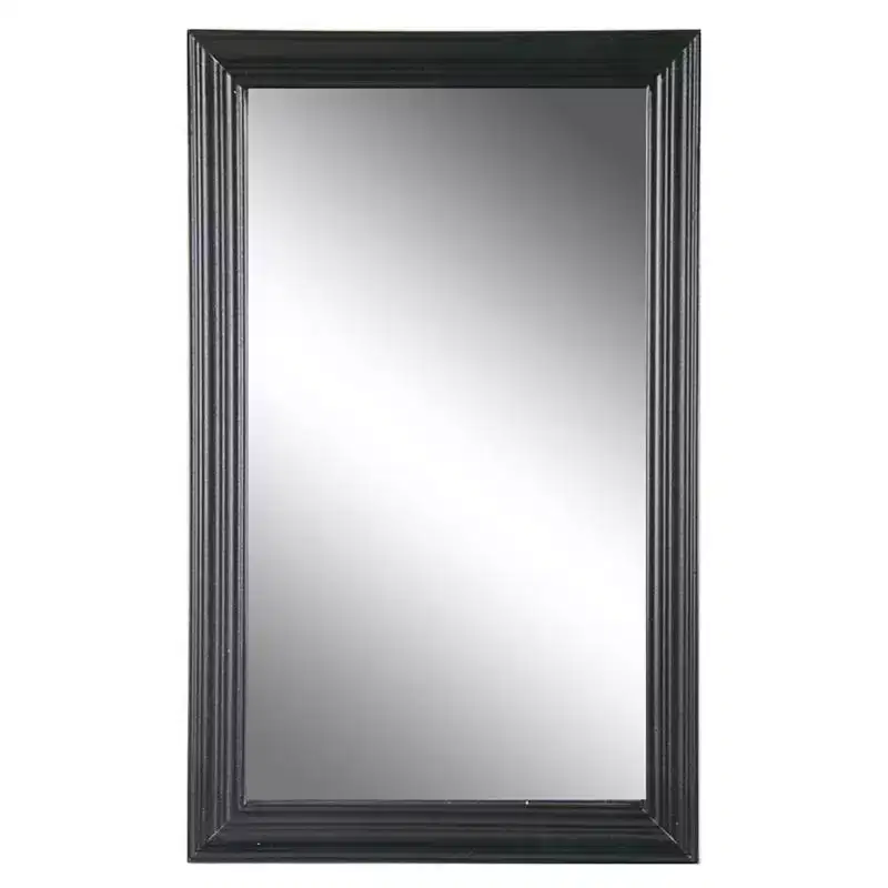 HomeRoots 26 Black Beveled Lines Framed Accent Mirror