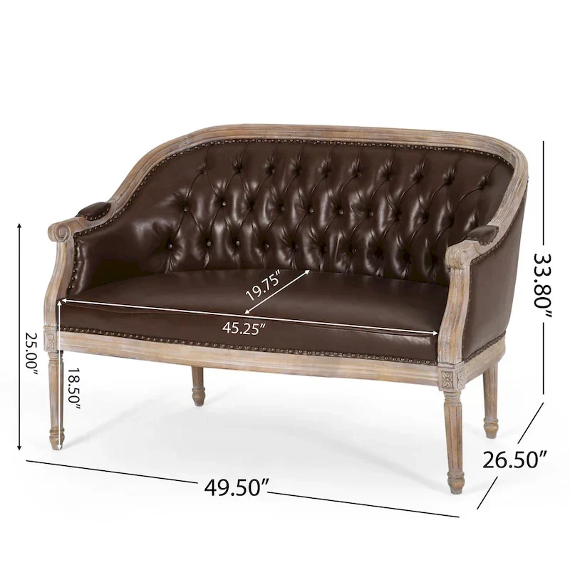 Faye Tufted Upholstered Loveseat by