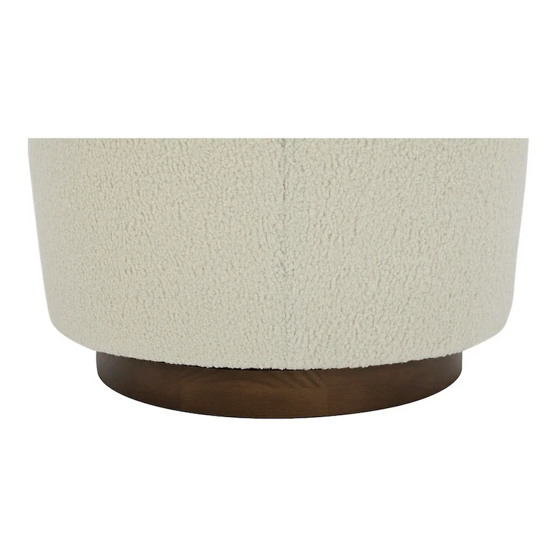 Aurelle Home Modern Upholsted Swivel Barrel Chair