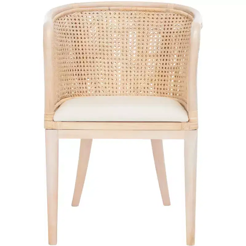 Sistine Arm Chair WithCushion - SEA4020A - Natural/White Washed - Safavieh