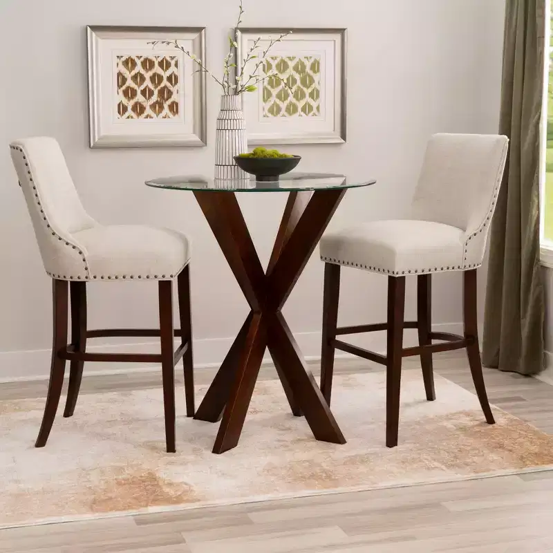 Powell 3pc Axbridge Pub Dining Set Espresso/Natural